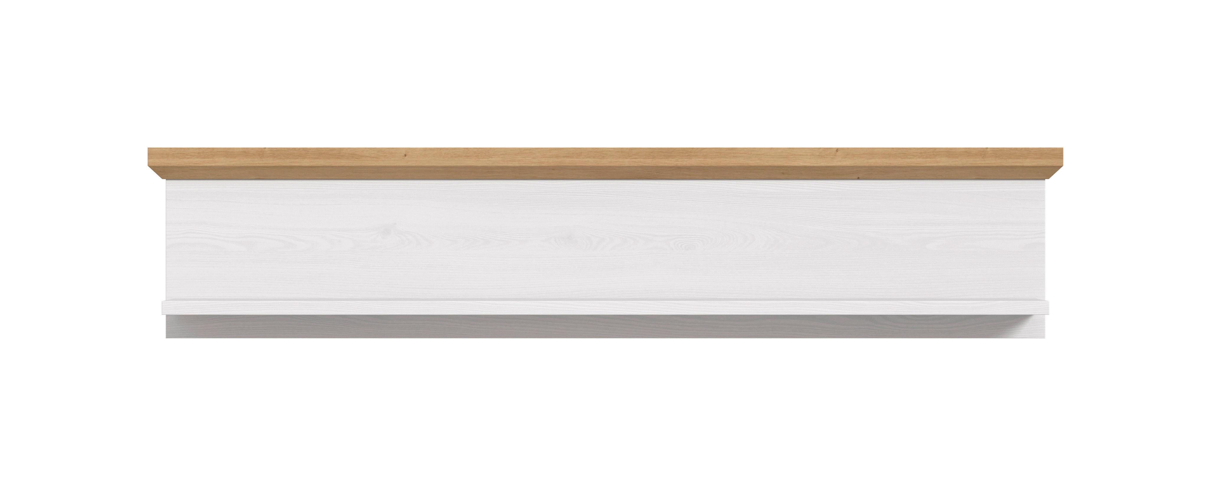 Nástěnná police Verona, š: 110 cm - bílá/dub artisan, Design, kompozitní dřevo (110/23/18cm) - Livetastic