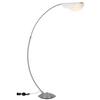 LED-Stehleuchte Robles Schwarz Nickelfarben L: 124 cm - Schwarz/Weiß, Design, Kunststoff/Metall (124/35/182cm) - Globo