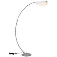 LED-Stehleuchte Robles Schwarz Nickelfarben L: 124 cm - Schwarz/Weiß, Design, Kunststoff/Metall (124/35/182cm) - Globo