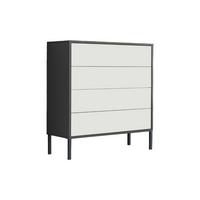 Kommode 79 cm Mailand Typ 3 + Mf, Anthrazit - Anthrazit/Weiß, MODERN, Holzwerkstoff (79/86/33cm) - MID.YOU