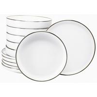 JÍDELNÍ SOUPRAVA 24798 NORDIC FESTIVE WEISS - bílá/barvy zlata, Basics, keramika - Creatable