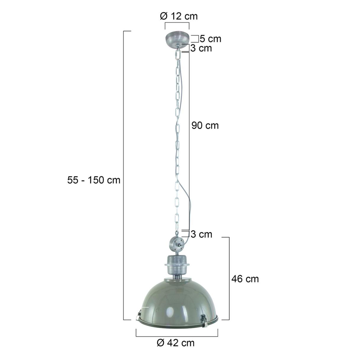 Pendelleuchte Bikkel - Grün, Trend, Glas/Metall (42/145/42cm)