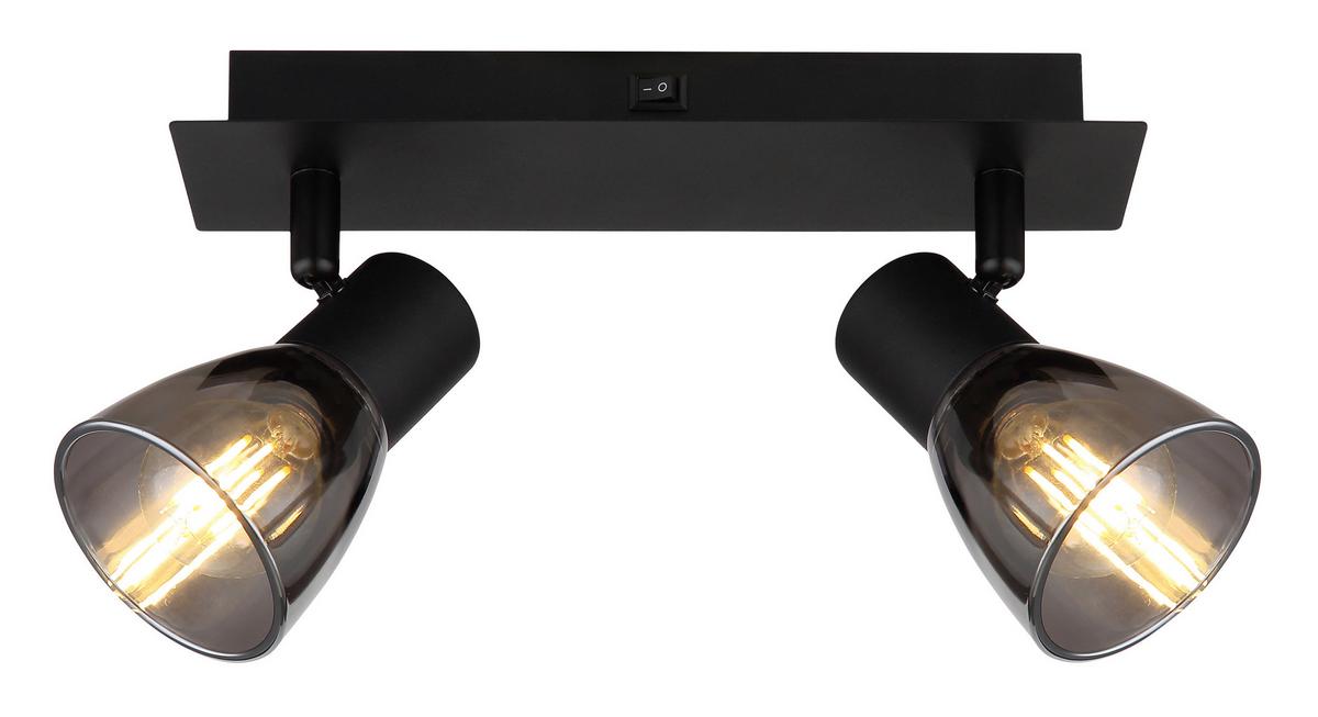 Strahler 54307-2 - Schwarz, Design, Glas/Metall (25/7/15,5cm) - Globo