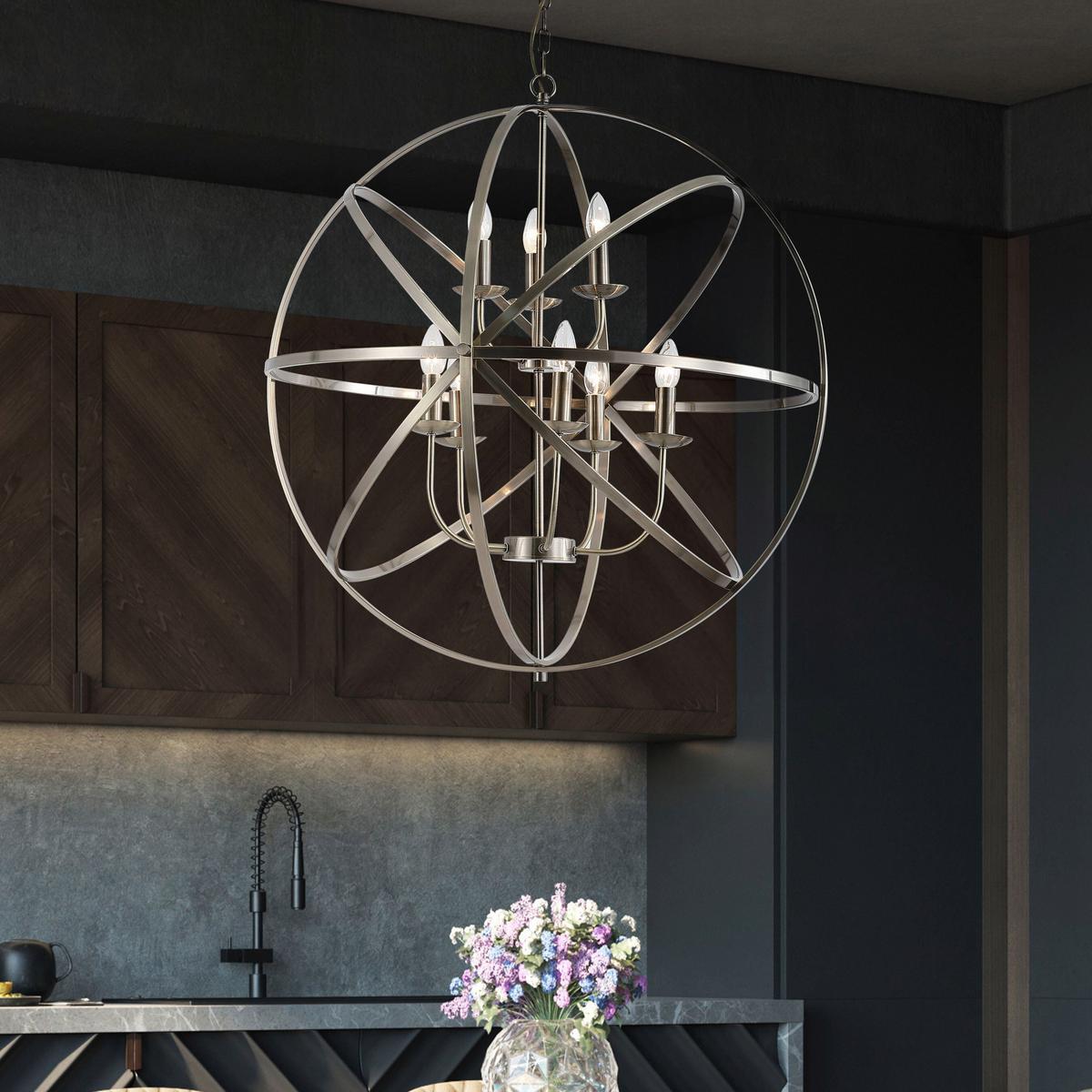 Függőlámpa 2478-8ab Orbit - sárgarézszínű, Design, fém (86/210cm) - Searchlight