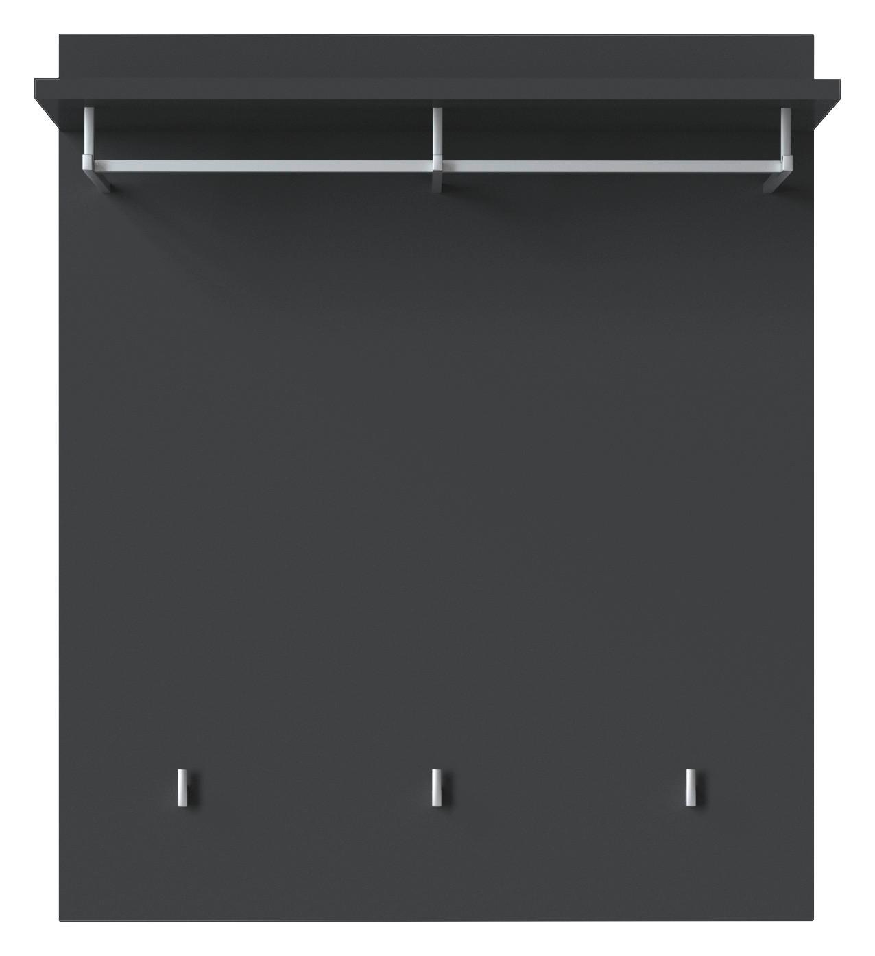 Garderobenpaneel Spring Anthrazit B: 86 cm - Anthrazit, MODERN, Holzwerkstoff (86/101/29,6cm)