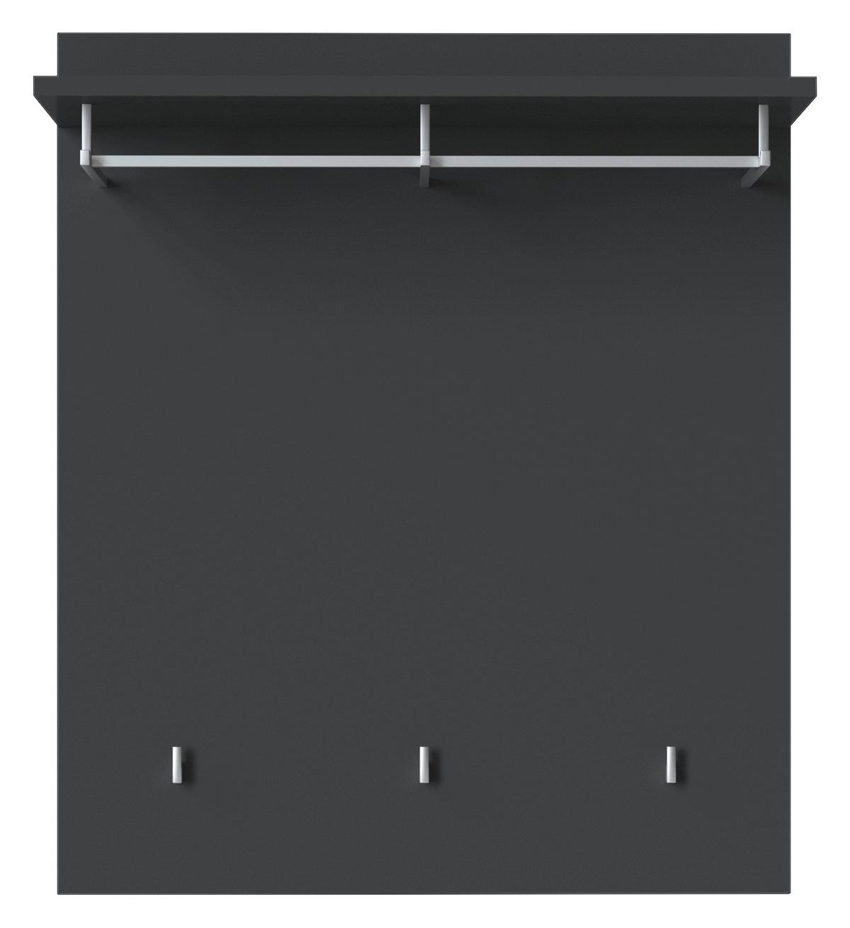 Garderobenpaneel Spring Anthrazit B: 86 cm - Anthrazit, MODERN, Holzwerkstoff (86/101/29,6cm)