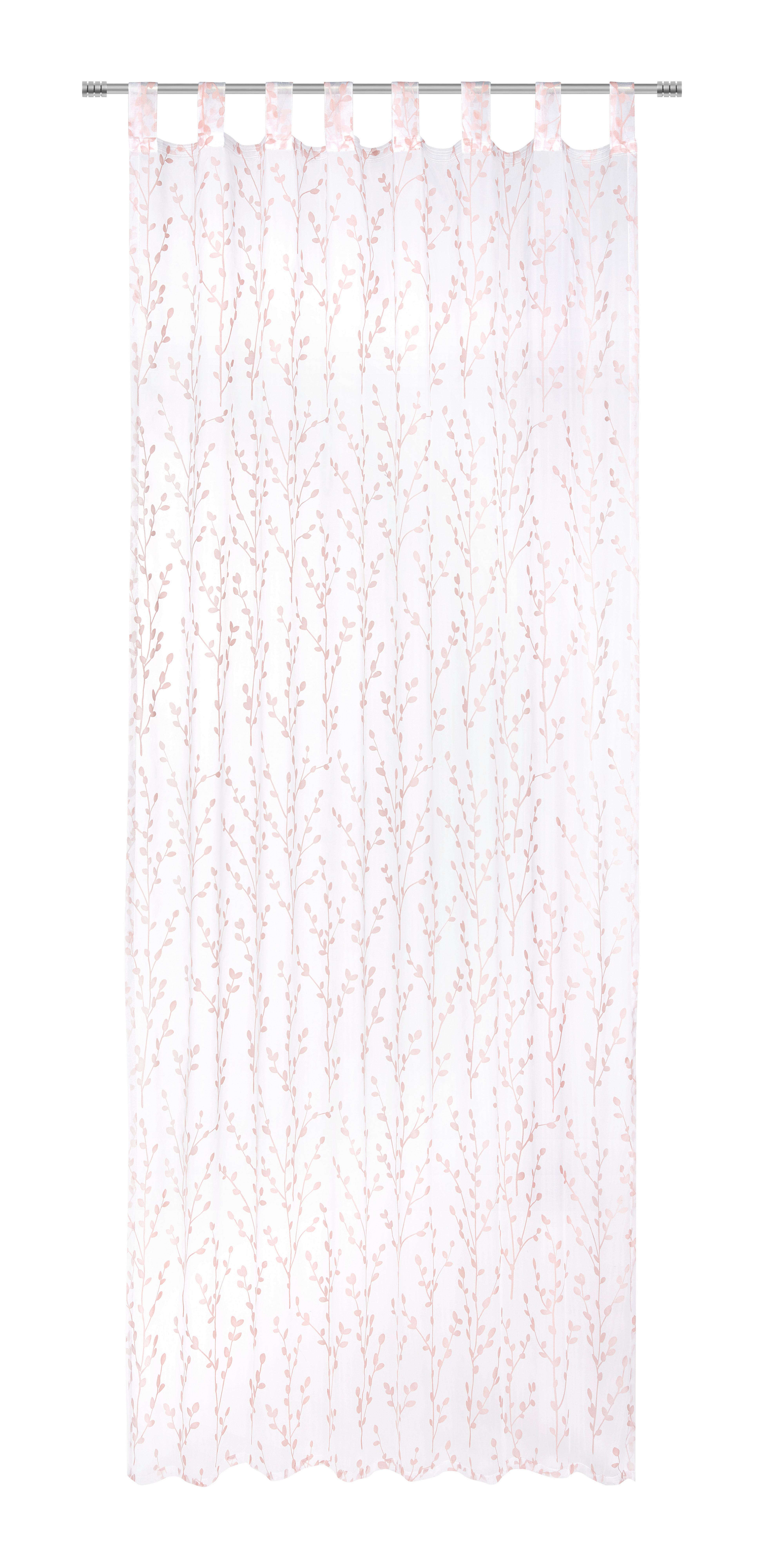 Záves S Pútkami Christiane, 140/250cm, Ružová - staroružová, Konvenčný, textil (140/250cm) - Modern Living