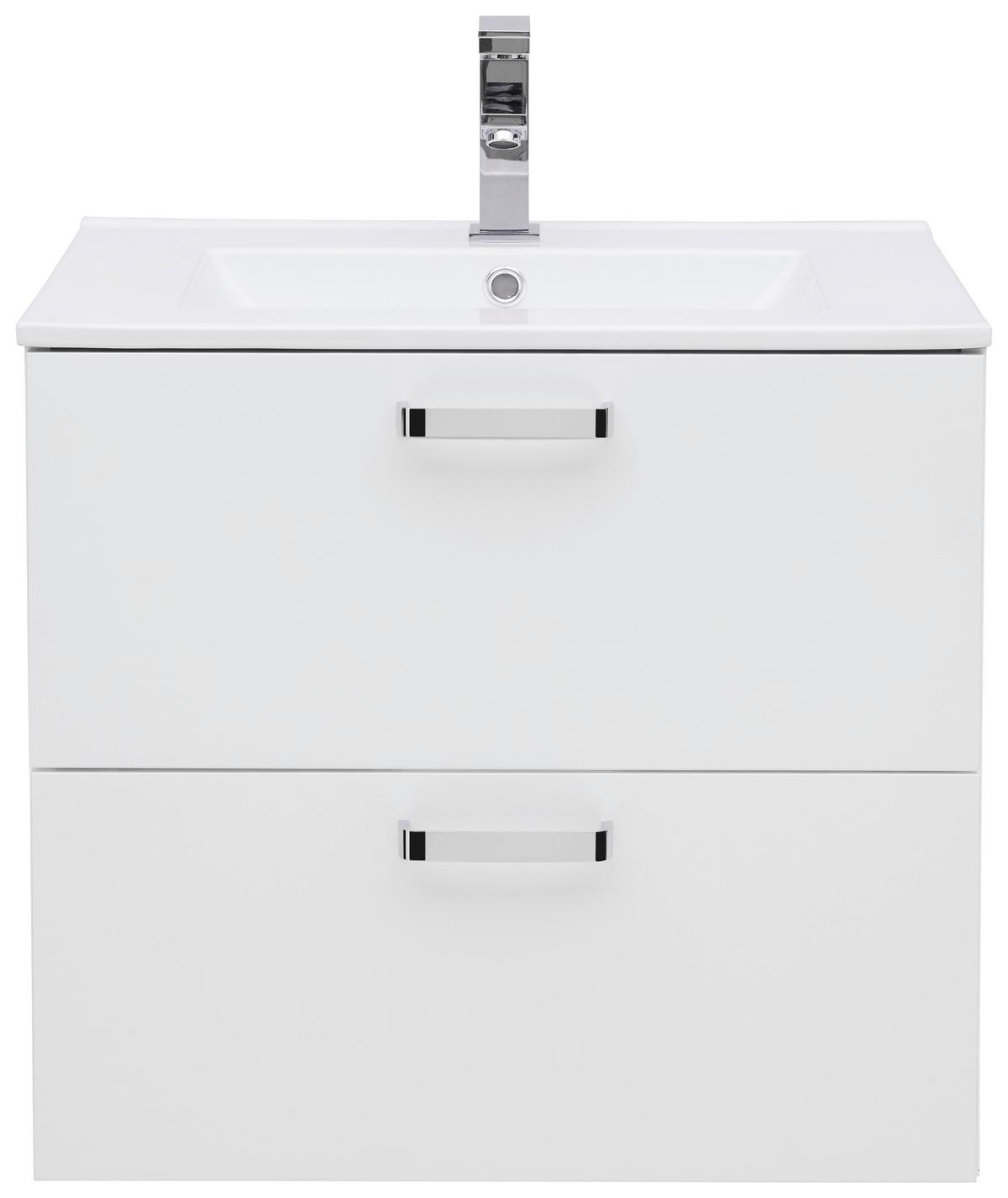 Badezimmer Fresh Weiß B: 166 cm - Weiß, KONVENTIONELL, Holzwerkstoff (166/168,5/47cm) - Ondega