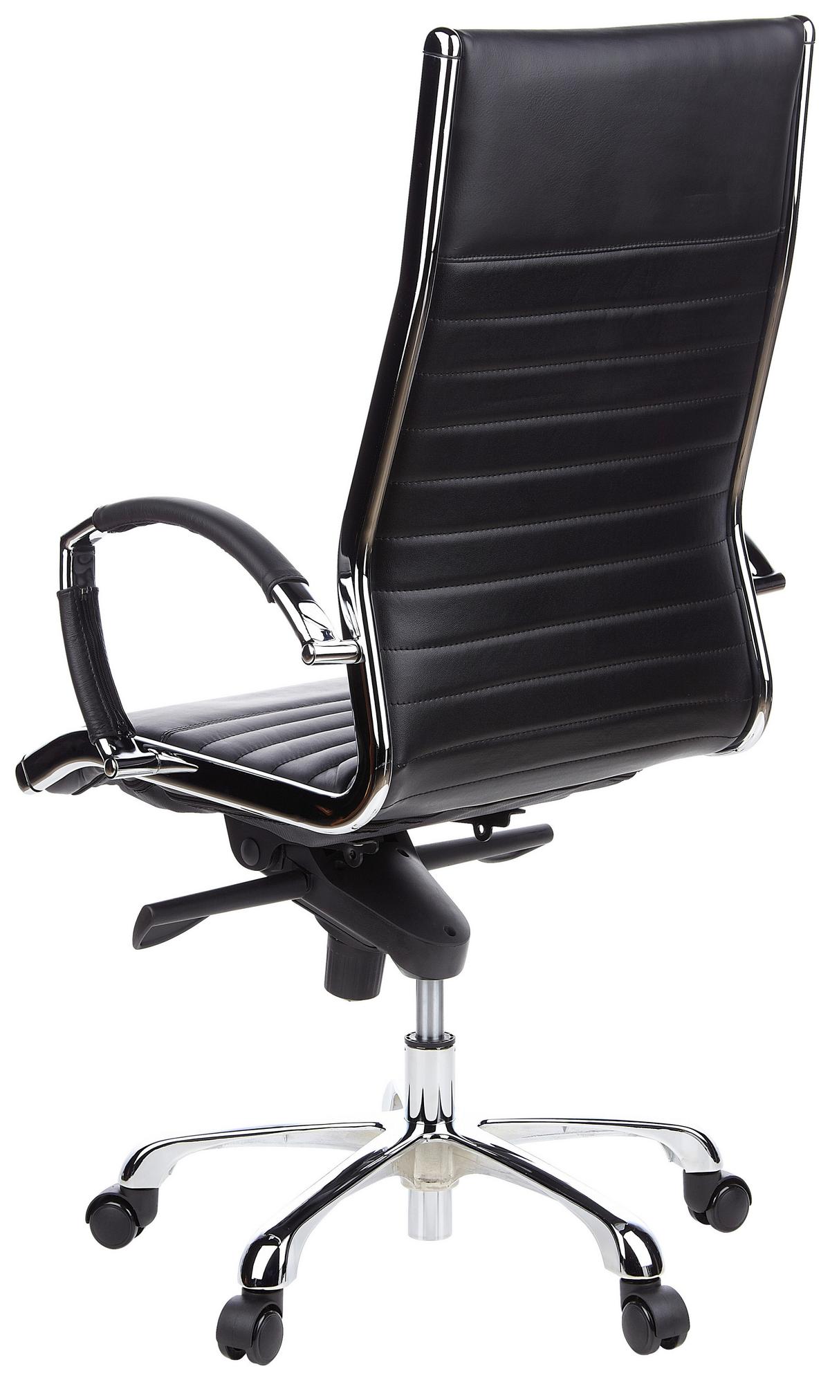 Drehstuhl Parma 20 Schwarz - Schwarz, MODERN, Leder/Kunststoff (60/125/50cm) - MID.YOU