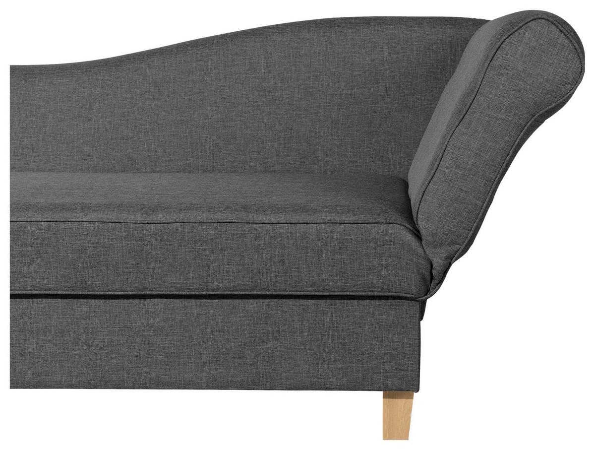 Récamiere Selma In Anthrazit B: 190 Cm - Anthrazit/Buchefarben, Design, Textil (190/82/88cm) - Max Winzer