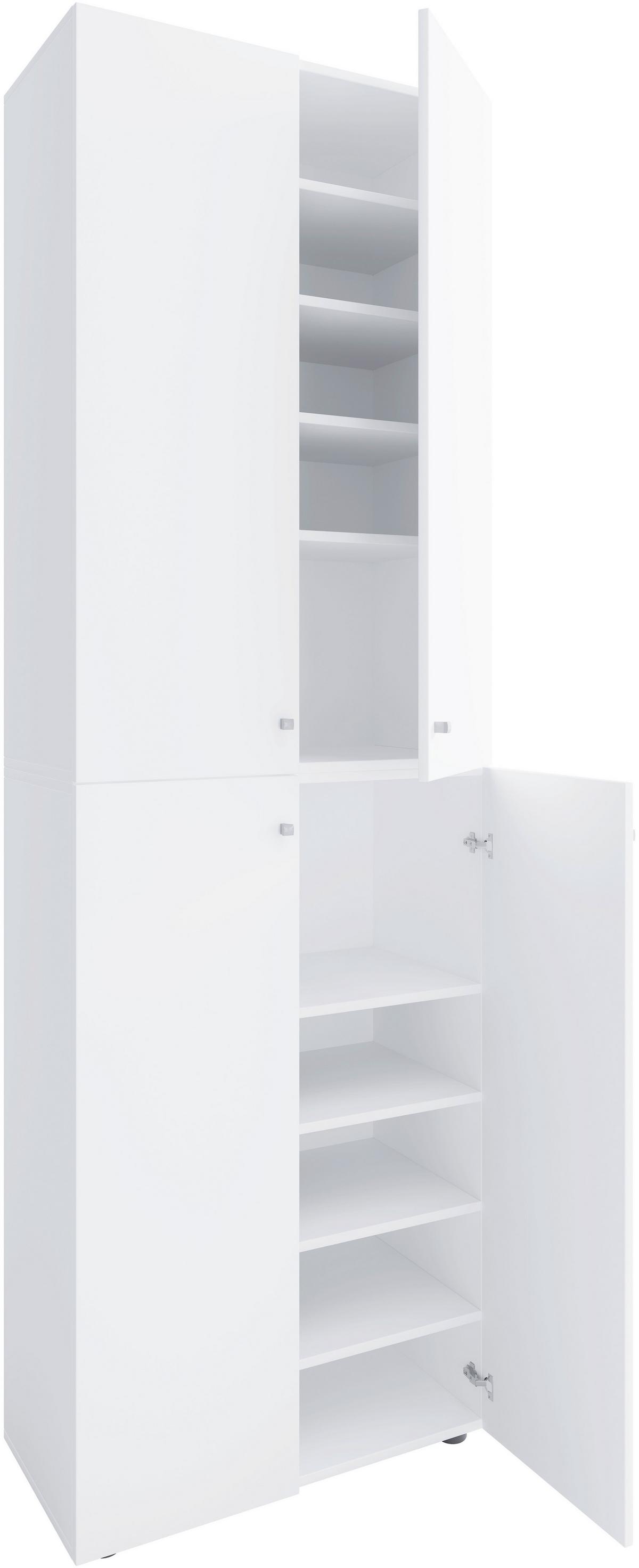 Schuhschrank Lona Weiß B: 70 cm - Schwarz/Weiß, Design, Holzwerkstoff (70/220/40cm) - MID.YOU