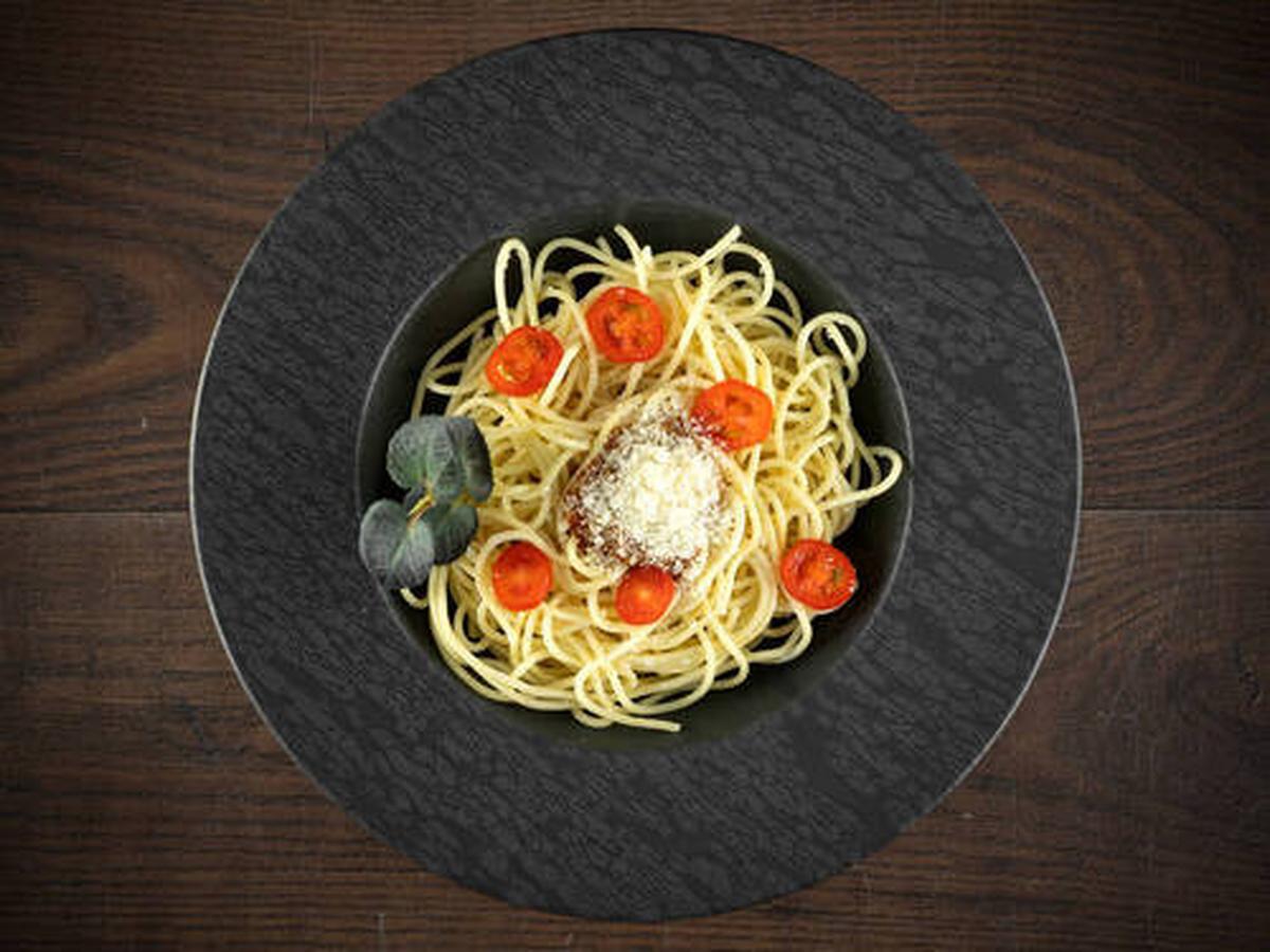 Talíŕ na těstoviny LAVASTONE ANTRACIT, 4-dílný - antracitová, Trend, keramika (27cm) - Creatable