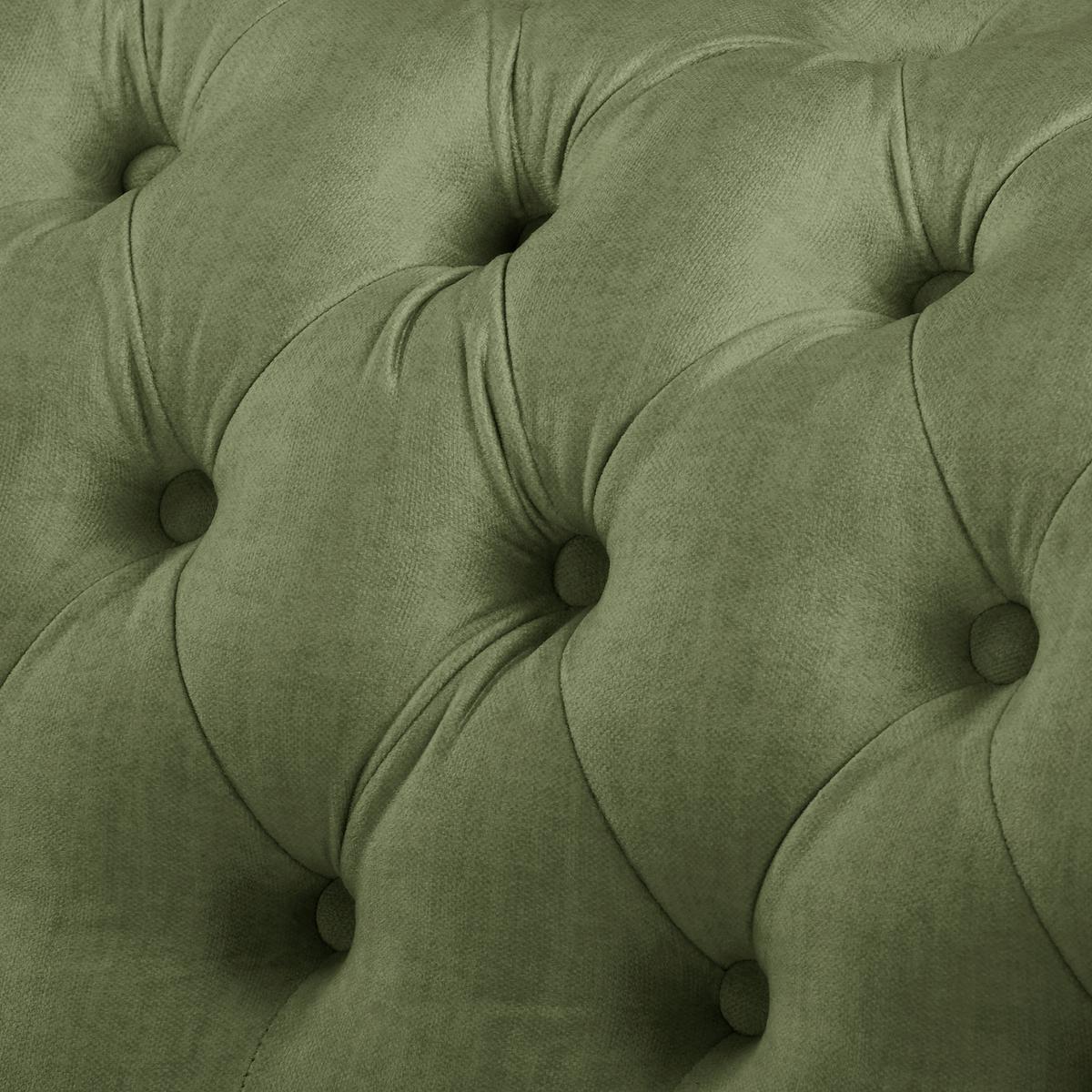 Schlafsofa Laura Dunkelgrün, B: 218cm - Dunkelgrün/Braun, Design, Textil (218/74/91cm) - P & B