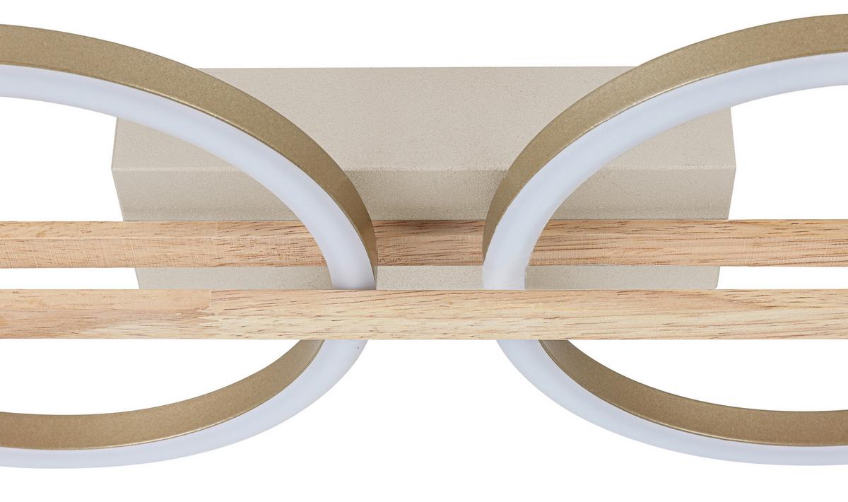 LED-Deckenleuchte Camillo - Champagner/Naturfarben, Basics, Holzwerkstoff/Kunststoff (46/20/6cm) - Luca Bessoni