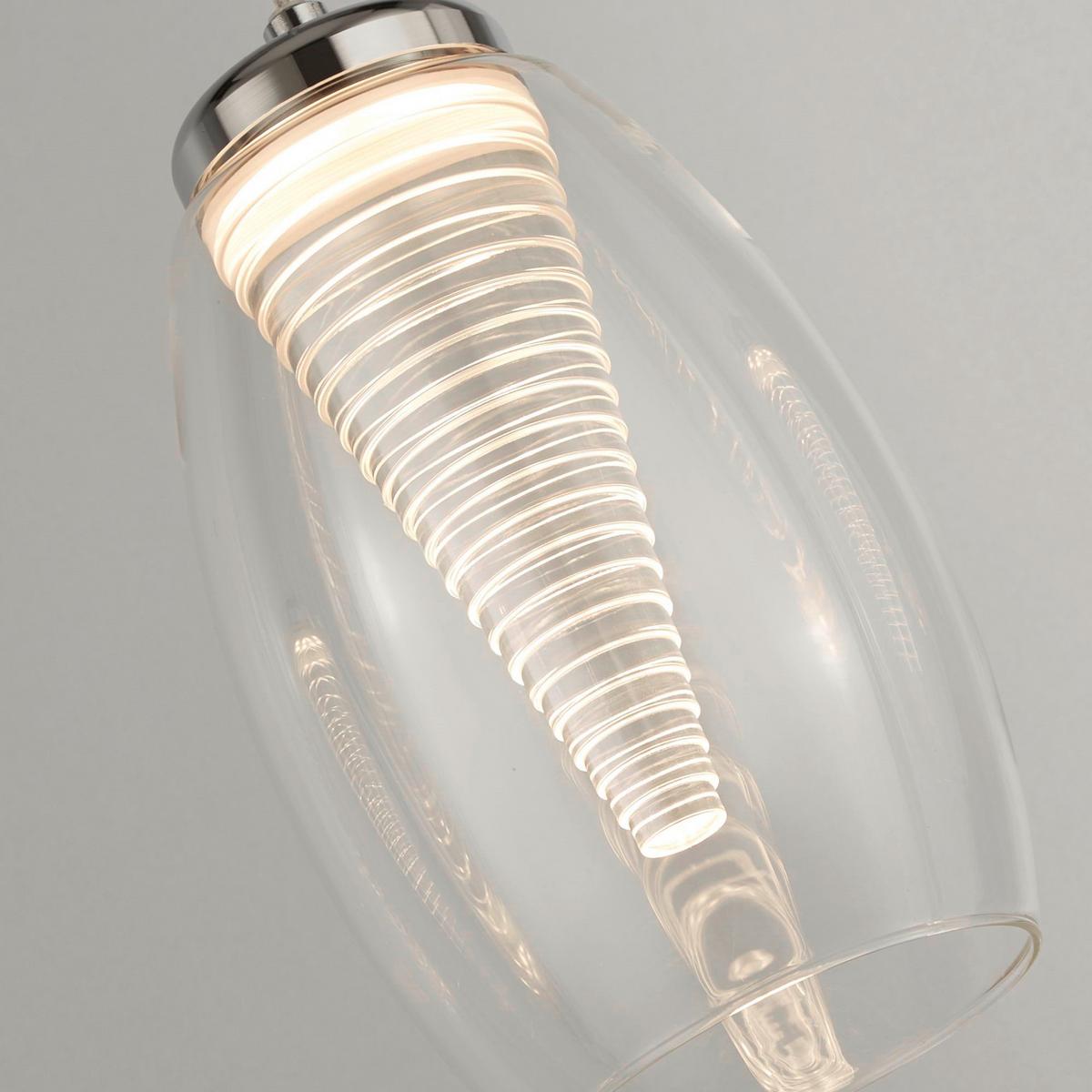 LED-Hängeleuchte Cyclone 97292-4cl - Chromfarben, Design, Glas/Kunststoff (76/12/150cm)