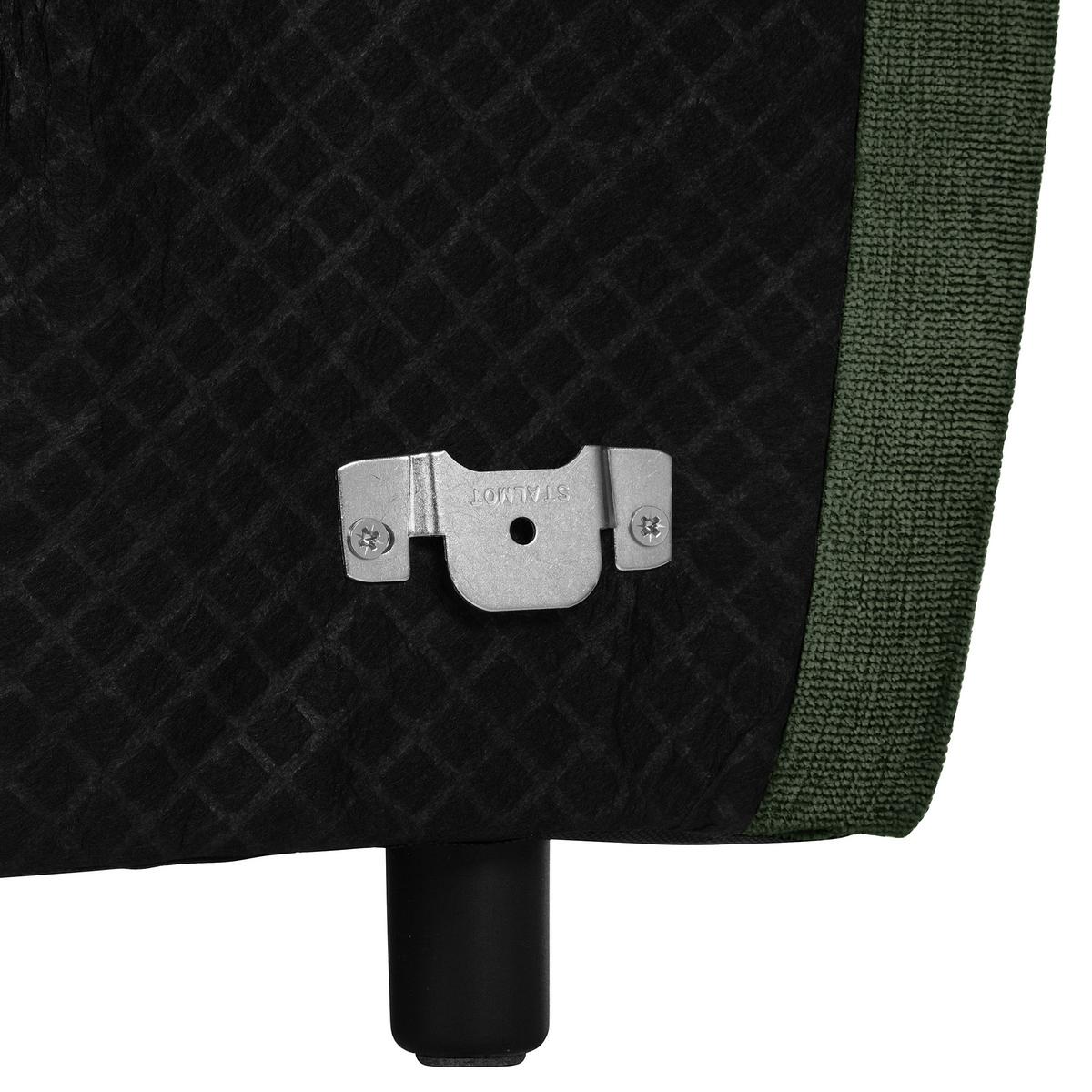 Ecksofa Fluffy Dunkelgrün S: 269x184 Cm - Dunkelgrün/Schwarz, MODERN, Textil (269/184cm) - Trendmanufaktur