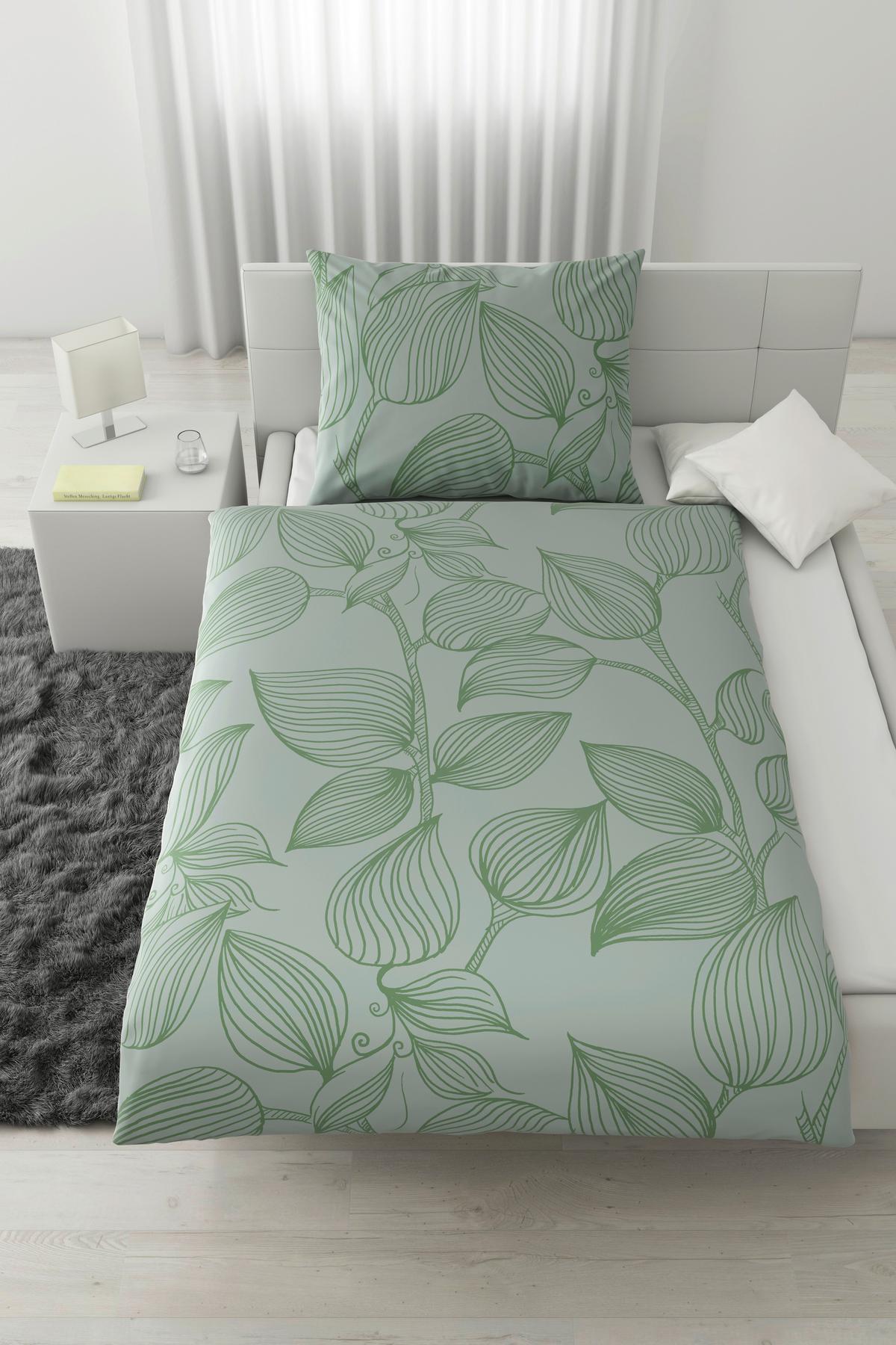 POVLEČENÍ GREEN HOUSE - zelená, textil (140/200cm) - Modern Living