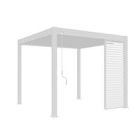 Pavillon-Seitenteil 113x235cm wetterfest - Weiß, Basics, Metall (113/235/8cm) - Gardenson