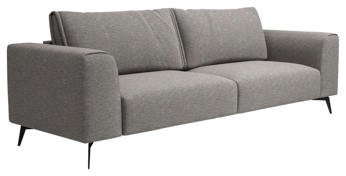 4-Sitzer-Sofa Seul Dunkelgrau - Dunkelgrau/Schwarz, Design, Holz/Textil (302/87/88cm) - MID.YOU