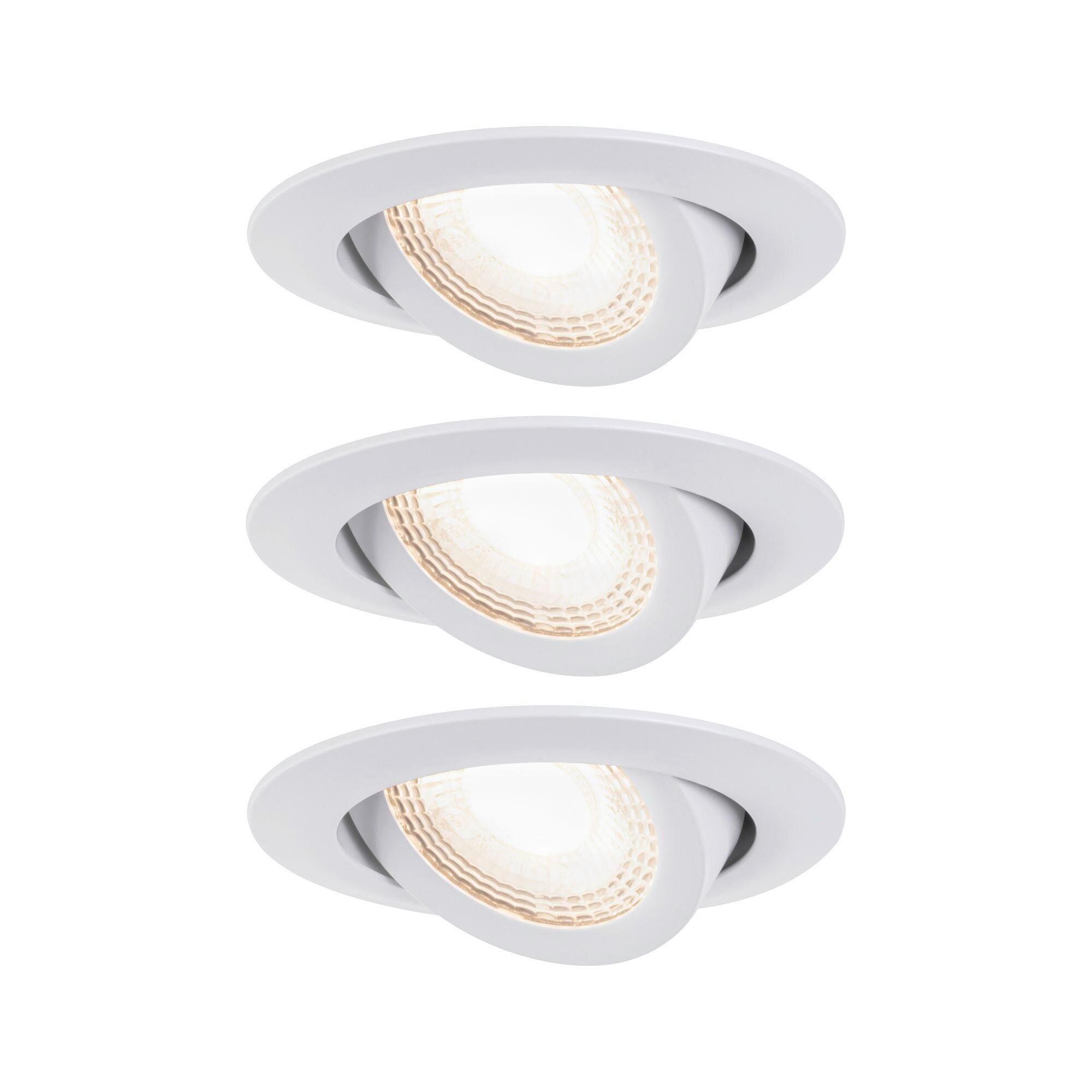Einbauspot Ø 8,2 cm Weiß 3-Teilig kippbar - Design (8,2cm) - Paulmann