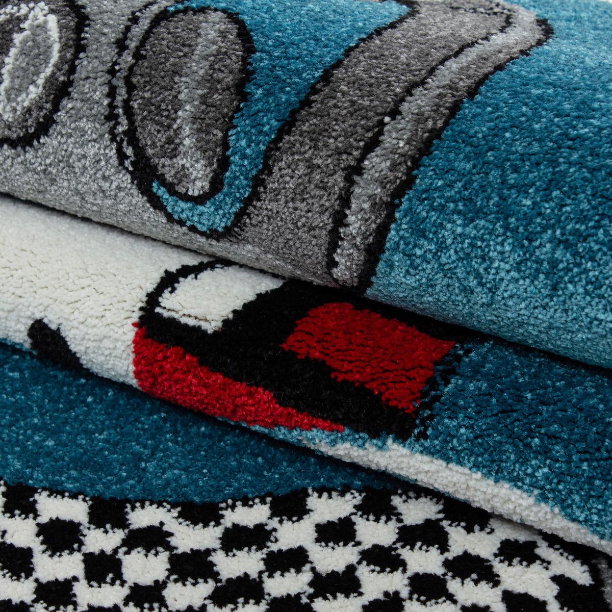 Kinderteppich Fahrzeug Blau Kids 120x170 Cm - Blau, Trend, Textil (120/170cm)