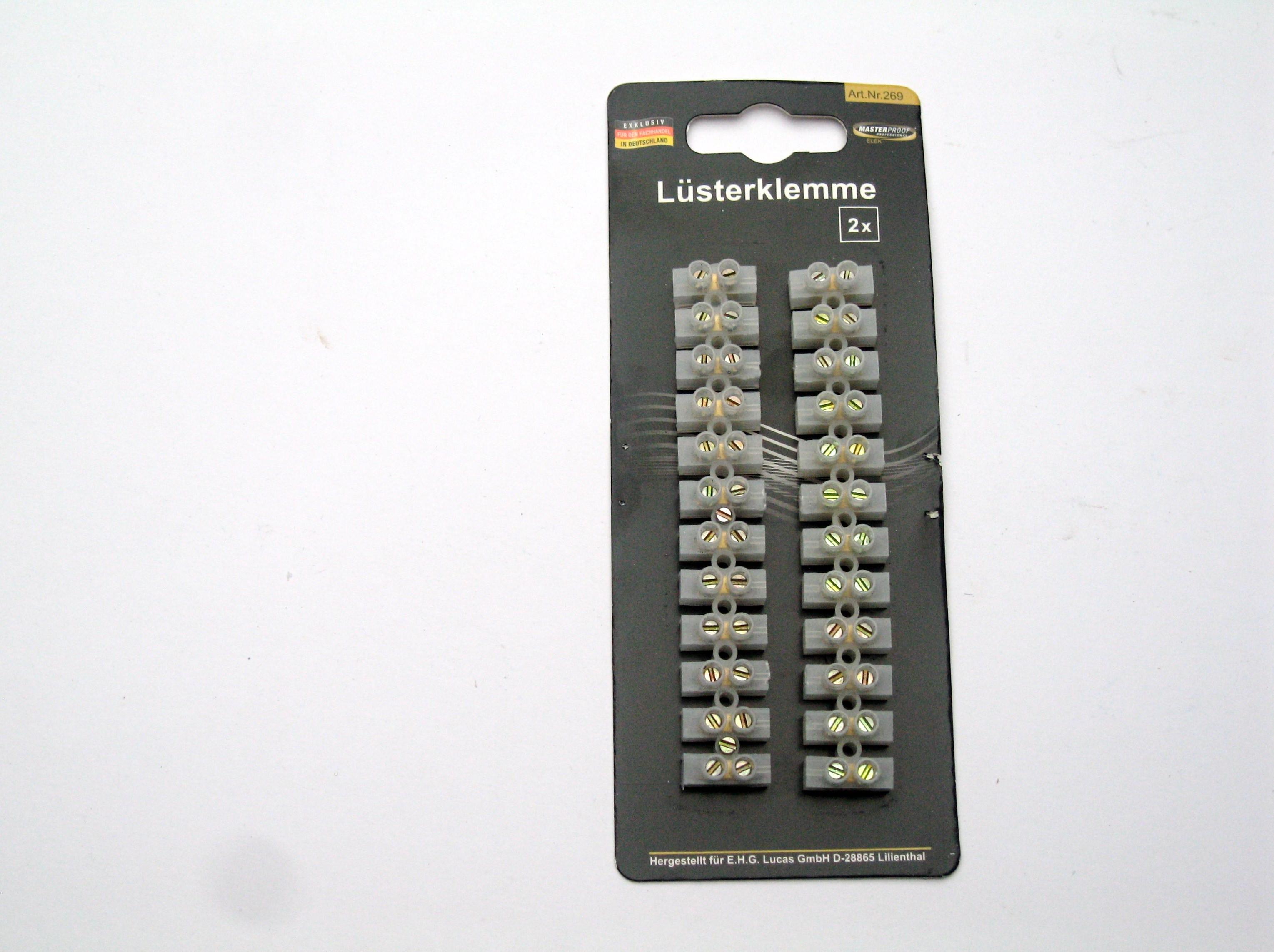 Lusterklemme 2-teilig - Transparent, KONVENTIONELL, Kunststoff/Metall