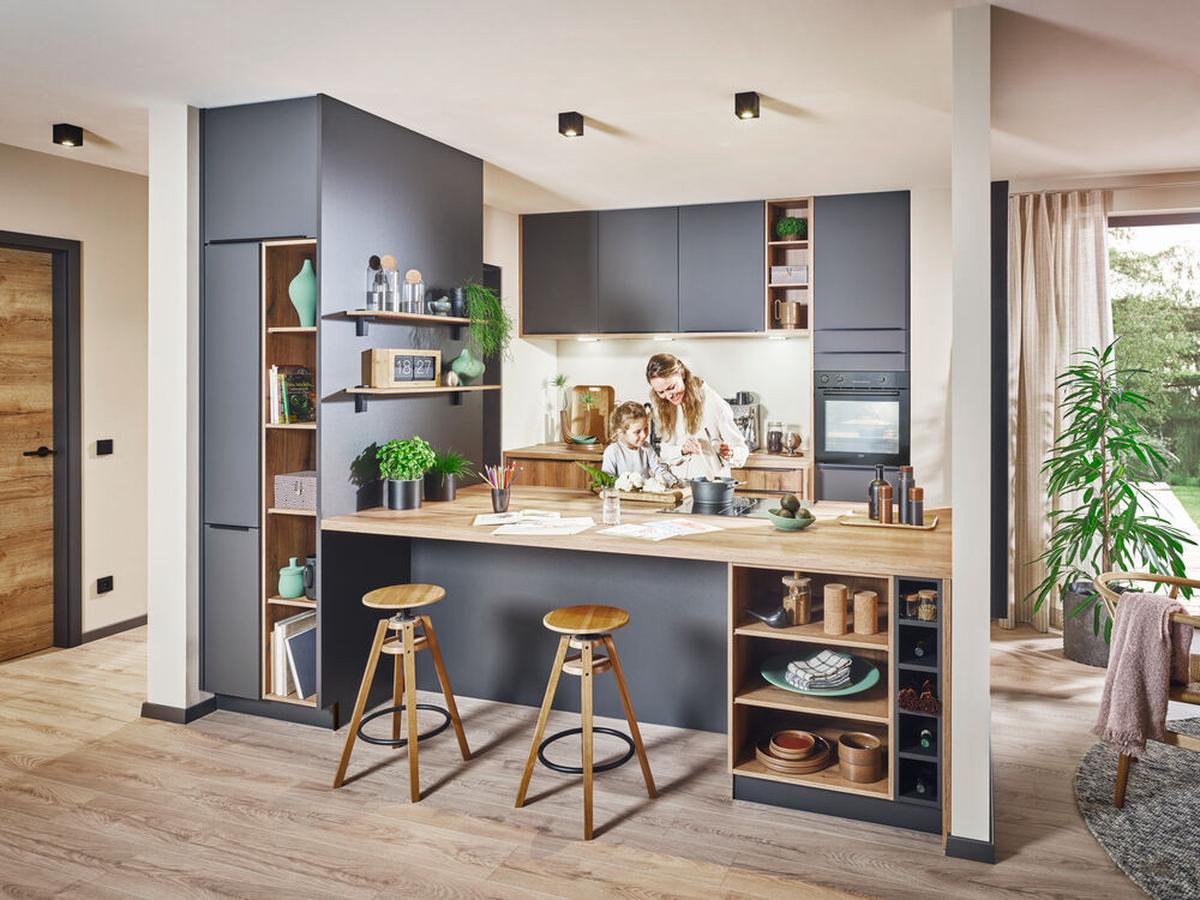 Einbauküchen Pn 210 Frei Planbar Modernes Design - Holzwerkstoff - Pino