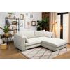 Ecksofa Vivaldi Creme S: 240x201 cm - Creme/Schwarz, Design, Textil (240/201cm) - MID.YOU