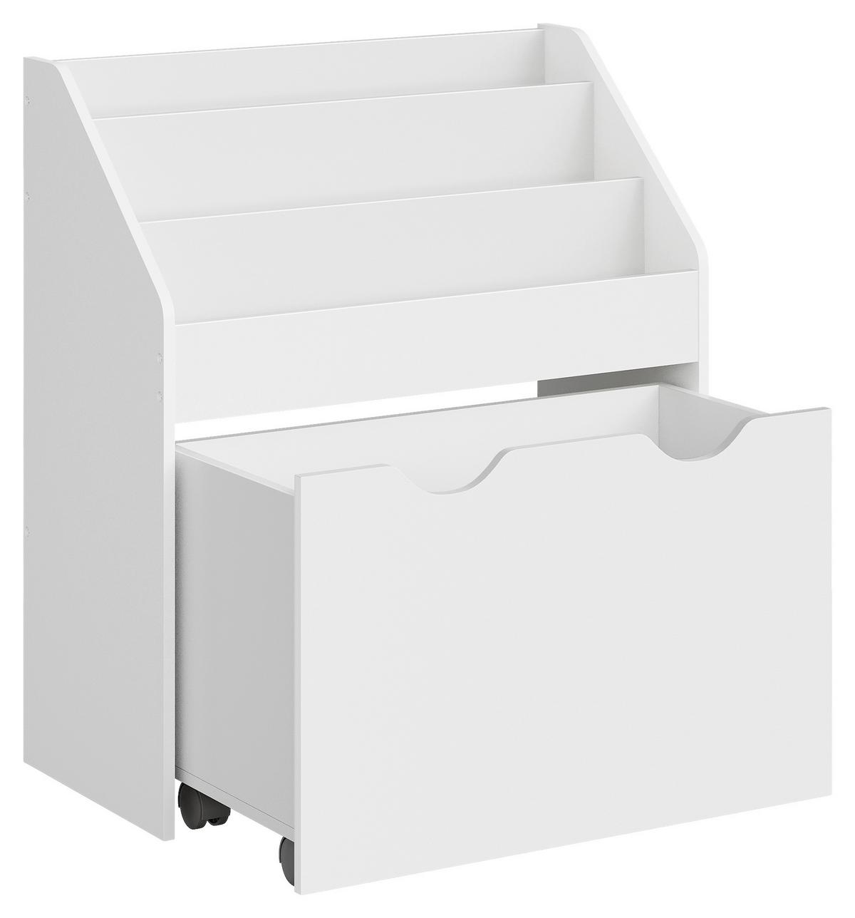 Kinderregal Toy Storage Shelf Weiß B: 62,5 cm - Weiß, MODERN, Holzwerkstoff (62,5/70/29,5cm) - MID.YOU