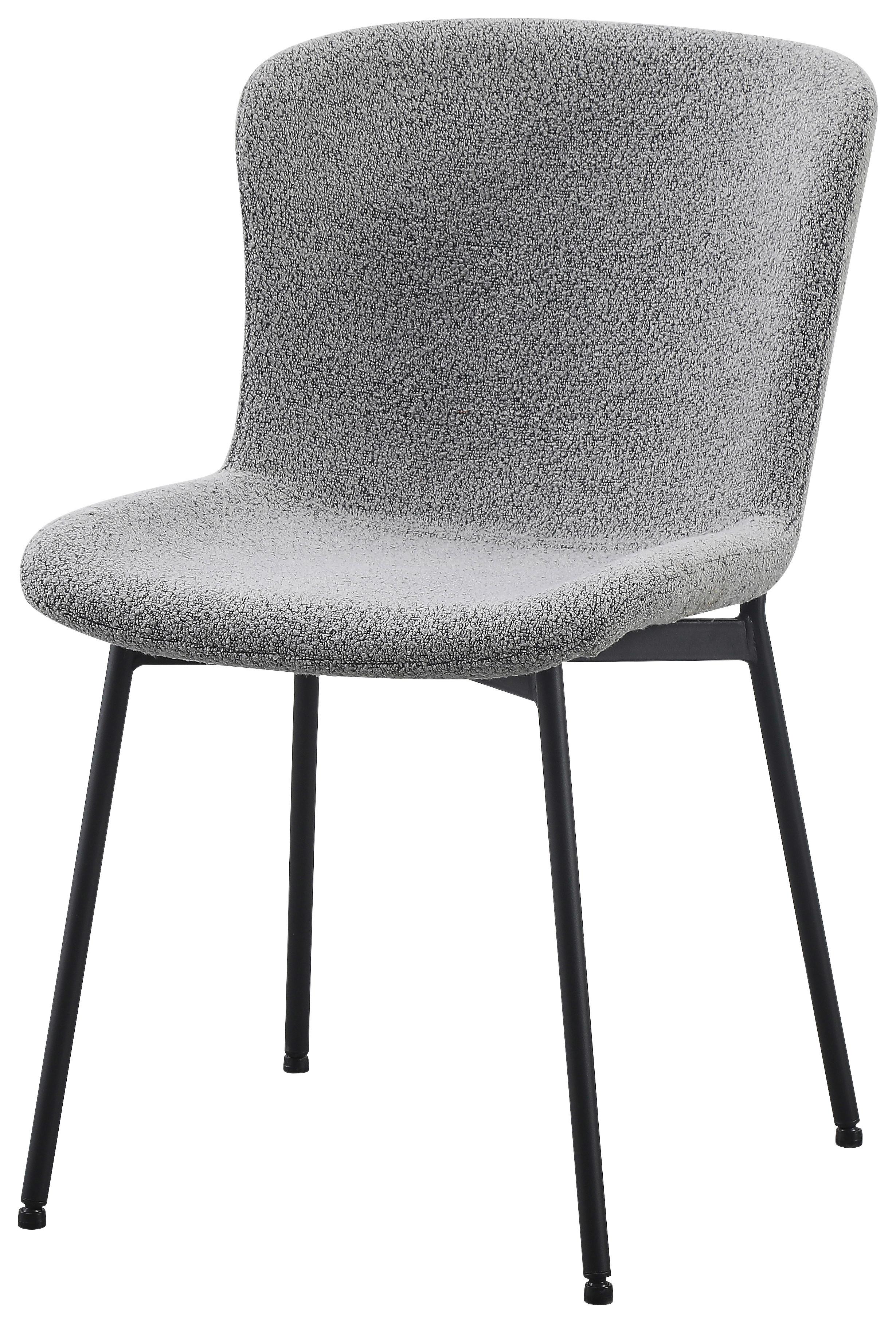 Vierfußstuhl Lisa Giga-S - Schwarz/Grau, MODERN, Textil/Metall (50/79/58cm)