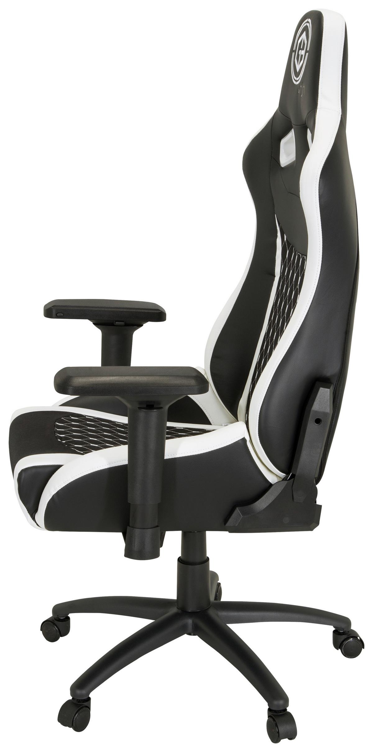 Gamingstuhl Gamebreaker Sx 04 Schwarz/Weiß - Schwarz/Weiß, MODERN, Kunststoff/Textil (74/137/66cm) - MID.YOU