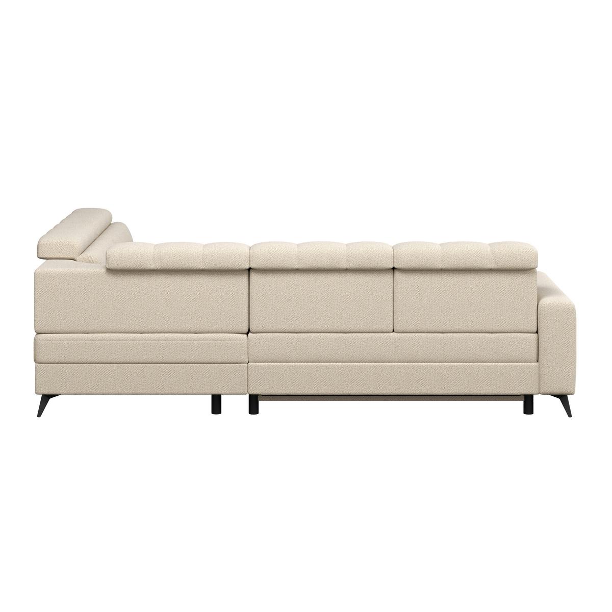 Ecksofa Barletta New Velours Beige, 289x228cm - Beige/Schwarz, ROMANTIK / LANDHAUS, Textil (289/228cm) - Luca Bessoni