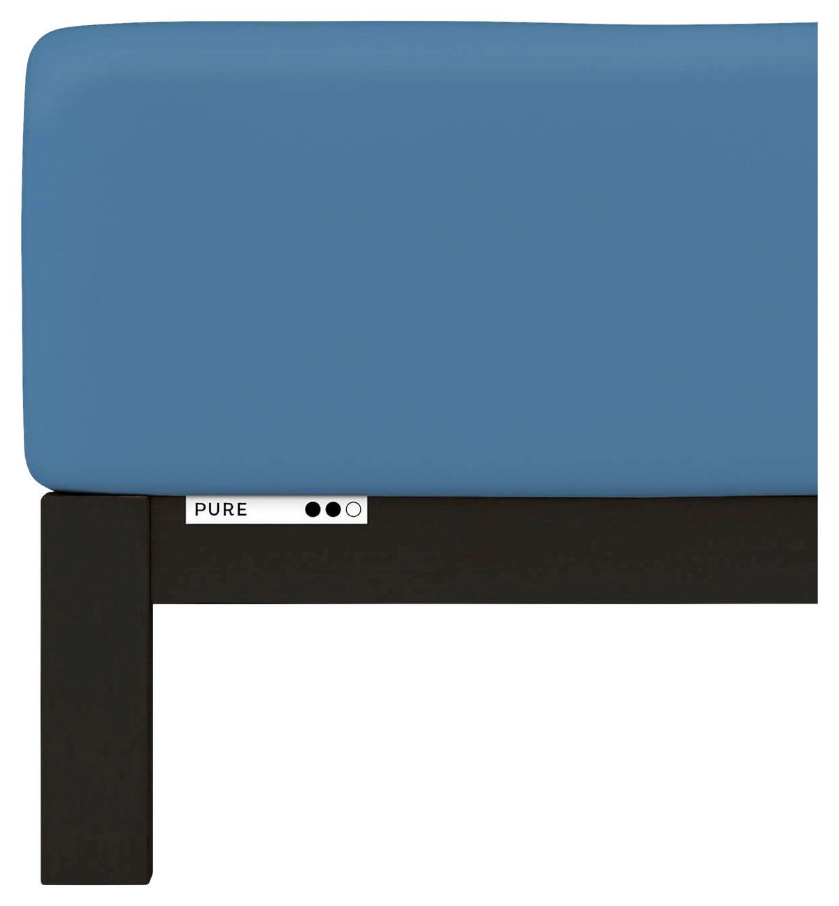Boxspring-spannleintuch Pure Boxspring - Blau, Basics, Textil (90-100/190-220cm) - Schlafgut