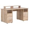 Schreibtisch B 70 Cm H 70,4 Cm Niels, Wild Eiche - Wildeiche/Schwarz, MODERN, Holzwerkstoff (150/70/70,4cm)