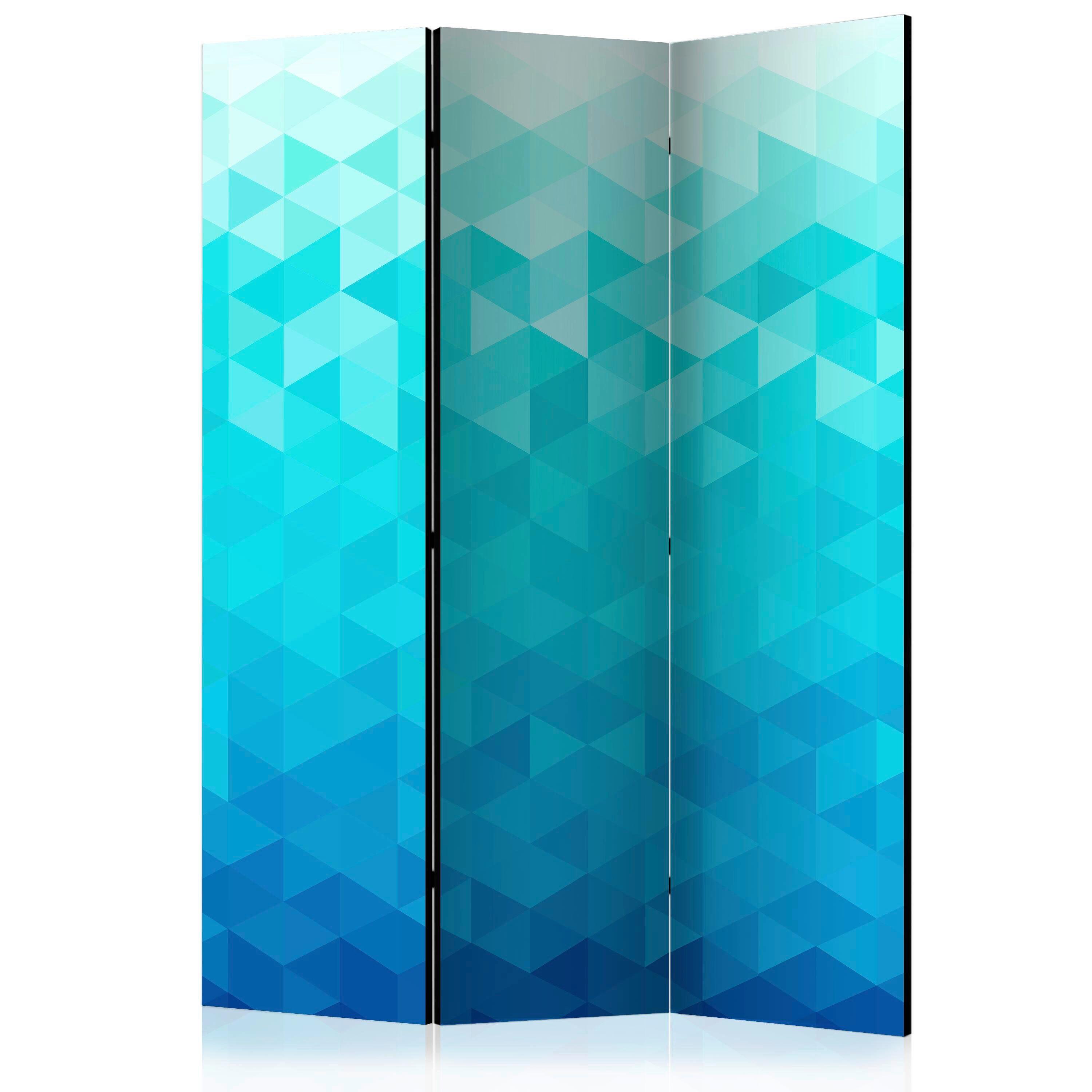 Paravent Blau Hellblau B: 135 cm