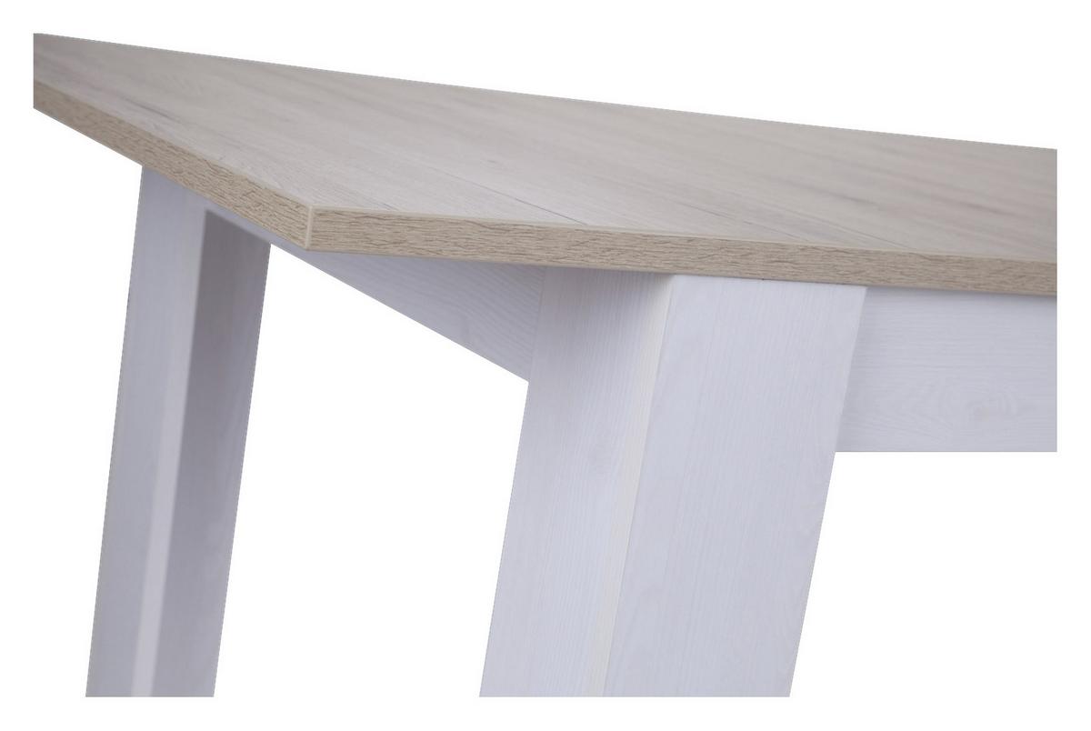Esstisch Ausziehbar Romance 160x90 Cm Eiche/lärche Dekor - Eichefarben/Lärchefarben, Design, Holzwerkstoff (160/90/75cm) - MID.YOU