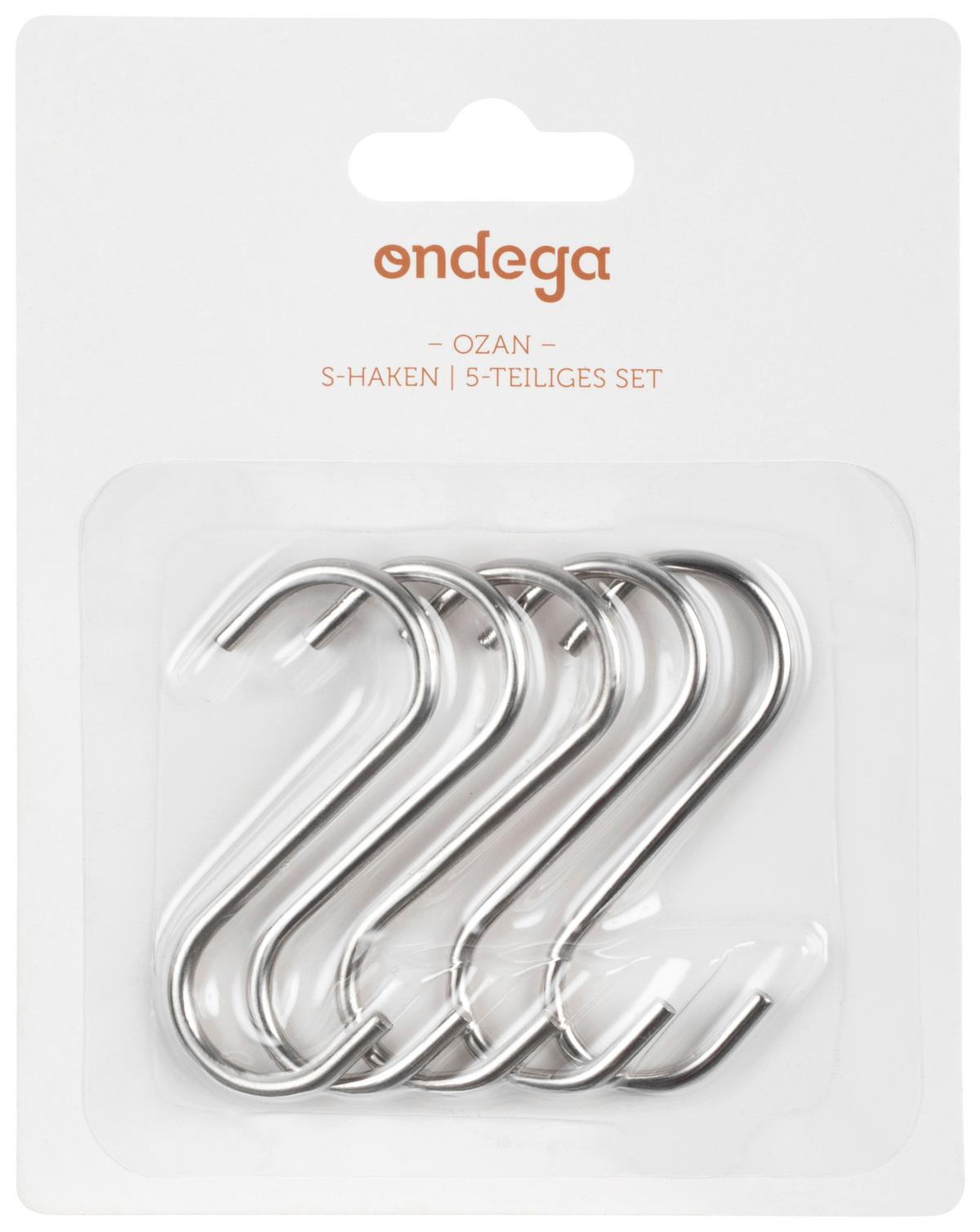 Akasztó Szett Ozan 5 Darabos - ezüstszínű, Konventionell, fém (2,5/6,3cm) - Ondega