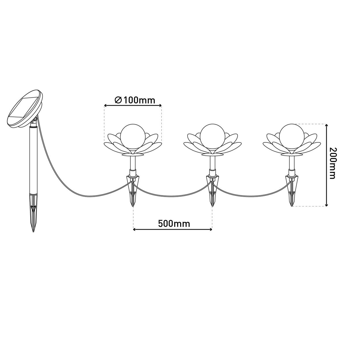 Solarleuchte 5325859 Lule 3er Set - Basics (10/10/20cm) - Näve