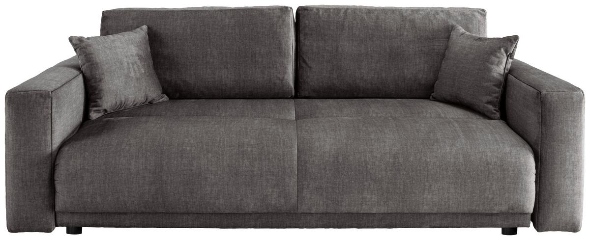 Schlafsofa Longo, Grau B: 245 Cm - Schwarz/Grau, MODERN, Textil (245/86/126cm) - Livetastic