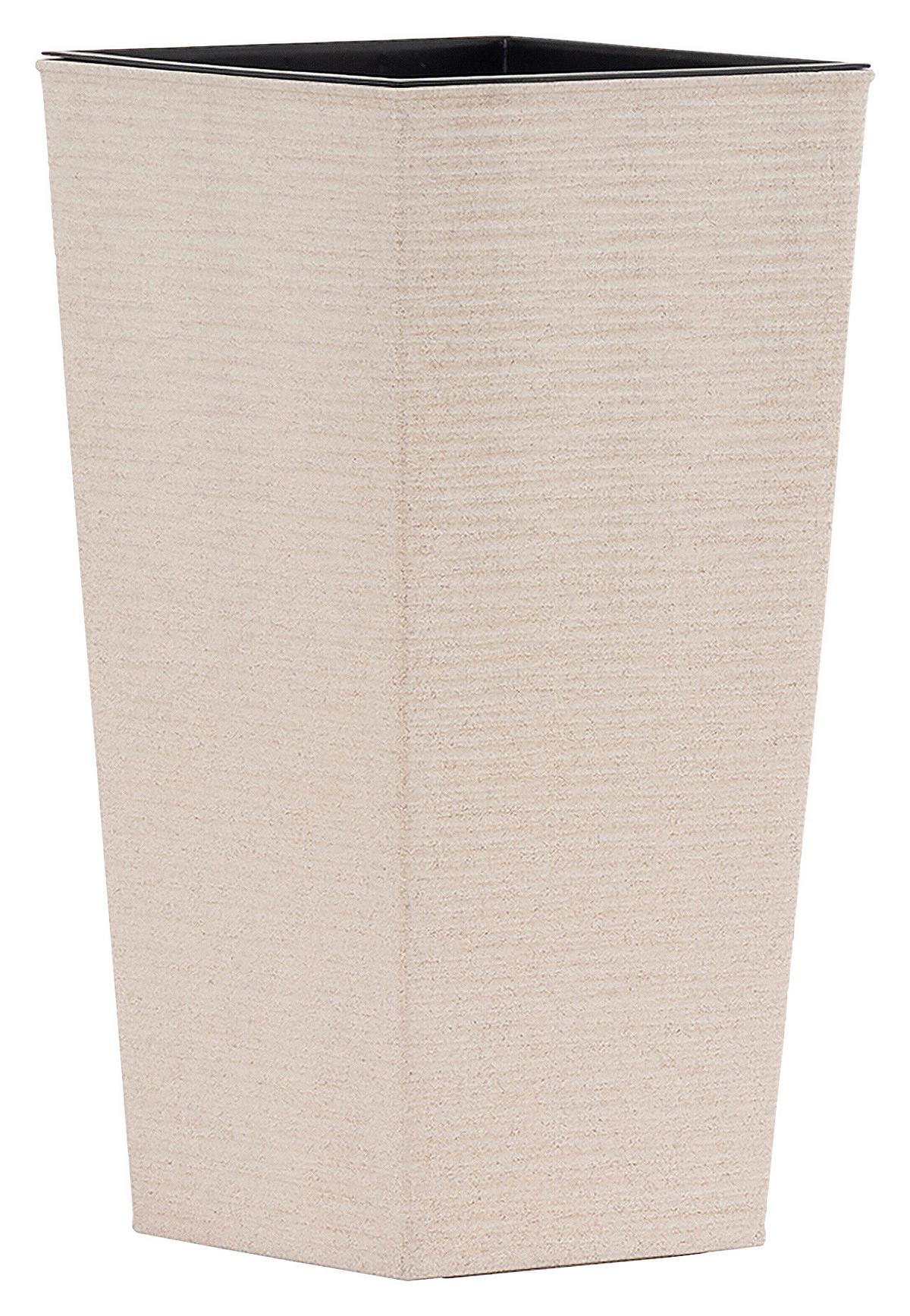 Übertopf-Set Eco Nizza 2-teilig, Creme - Creme, Basics, Kunststoff (25/46,5/25cm) - Siena Garden