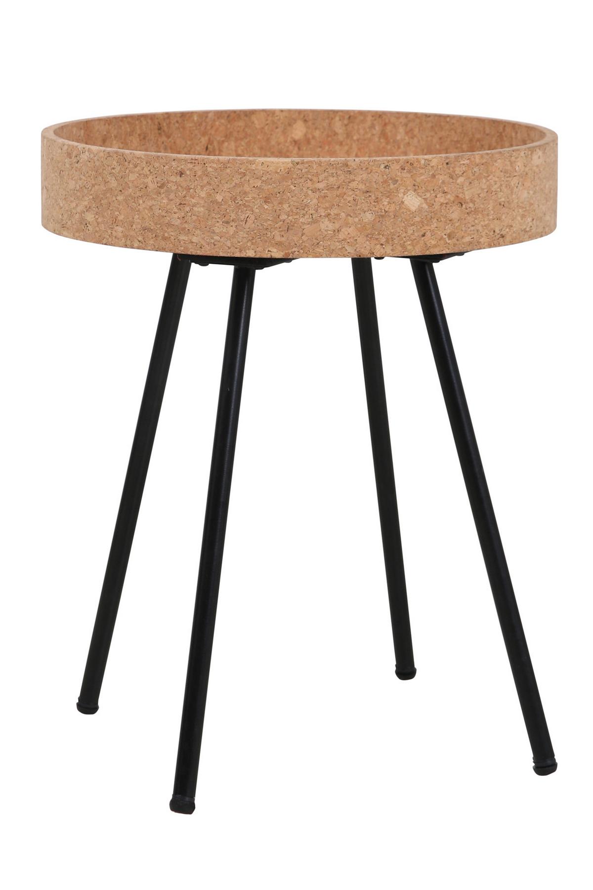 Beistelltischset Naturfarben/schwarz B: 45 Cm - Schwarz/Naturfarben, Design, Holz/Holzwerkstoff (45-38/45-38/50-45cm) - Livetastic