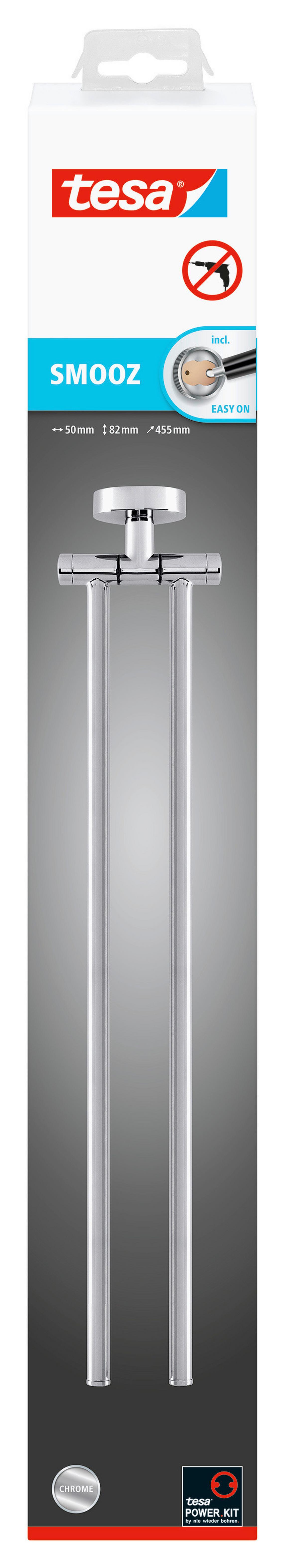 Handtuchhalter Smooz Chromfarben B: 5 Cm - Chromfarben, Trend, Metall (5/8,2/45,5cm) - Tesa