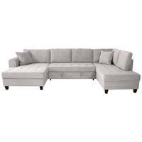 Wohnlandschaft Moritz BeigebraunU-Form:155x324x178cm - Beigebraun, Trend, Textil (155/324/178cm)