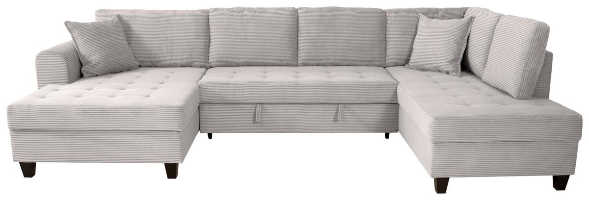 Wohnlandschaft Moritz BeigebraunU-Form:155x324x178cm - Beigebraun, Trend, Textil (155/324/178cm)