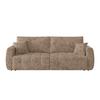 2-sitzer-sofa Bali Mit Schlaffunktion & Bettkasten - Hellbraun/Schwarz, MODERN, Holz/Textil (245/74-90/104cm) - Luca Bessoni