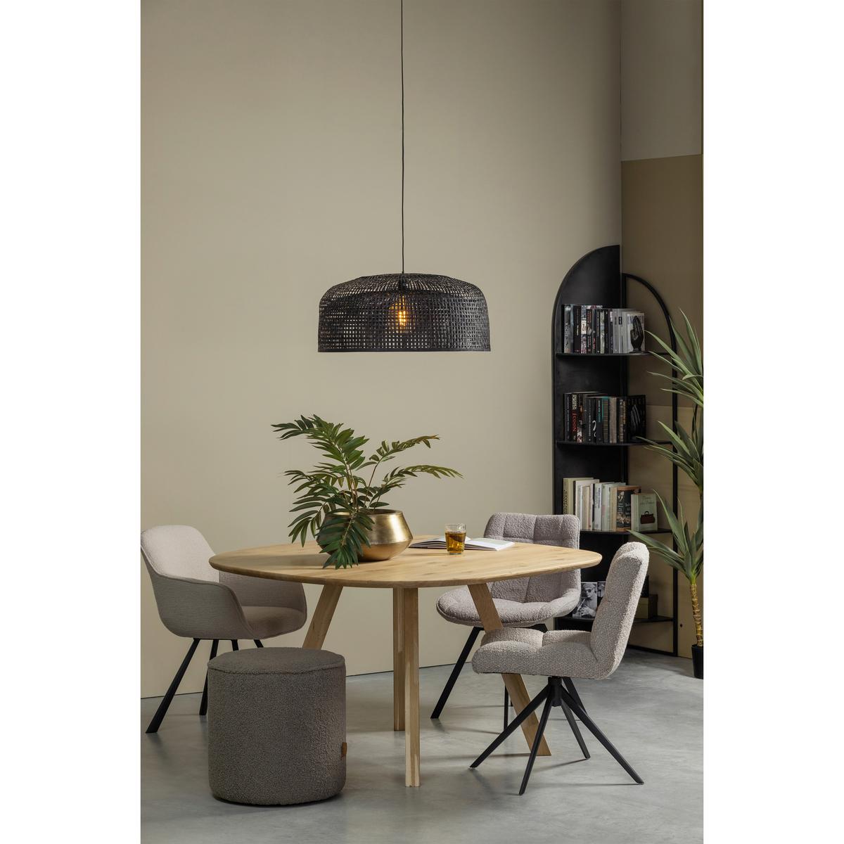 Stuhl Vinny Sandfarben B: 48 cm - Sandfarben/Schwarz, Design, Textil/Metall (48/80/45cm) - Livetastic
