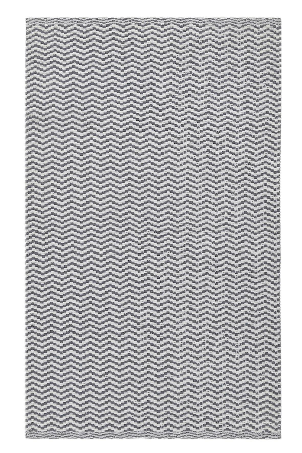 Teppich Vorleger Grau/Weiß Chevron Elzana 70x120 cm - Grau, Textil (70/120cm) - James Wood