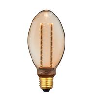 LED dekorační žárovka Acrli, E27, 4 Watt - jantarové barvy, Romantický / Rustikální, sklo (7,5/16cm) - Modern Living