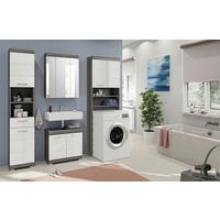 Badezimmer Scout Weiß, Grau B: 160 cm - Weiß Hochglanz, MODERN, Holzwerkstoff (160cm) - MID.YOU