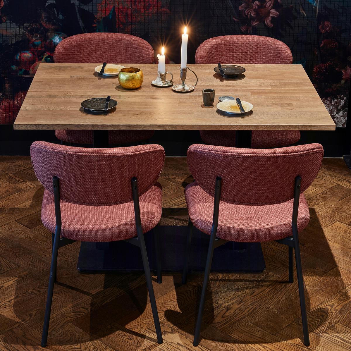 TISCHGESTELL Bistro Schwarz B: 80cm - Schwarz, MODERN, Metall (80/72/40cm) - Livetastic
